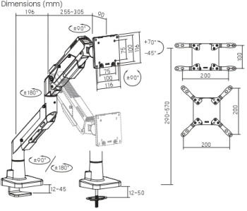 Кронштейн для мониторов Ultramounts UM743BG