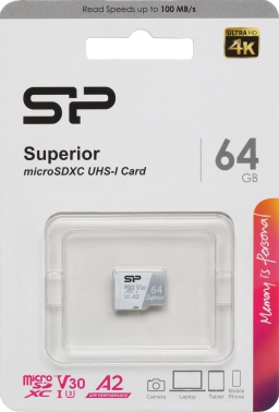 Флеш карта microSDXC 64GB Silicon Power  SP064GBSTXDA2V20