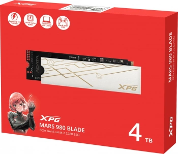 Накопитель SSD A-Data PCIe 5.0 x4 4TB SMAR-980B-4TCS