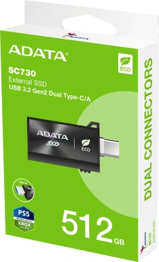 Накопитель SSD A-Data USB3.2 Gen2 512GB SC730-512G-CACTI SC730