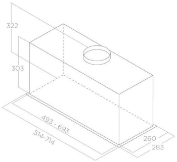 Вытяжка встраиваемая Elica Lane Sensor BLMAT/A/72