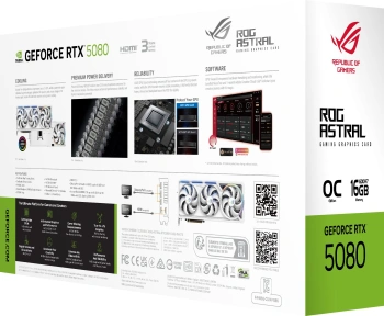 Видеокарта Asus PCI-E 5.0  ROG-ASTRAL-RTX5080-O16G-WHITE