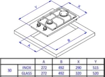 Газовая варочная поверхность Weissgauff HGG 320 BGL