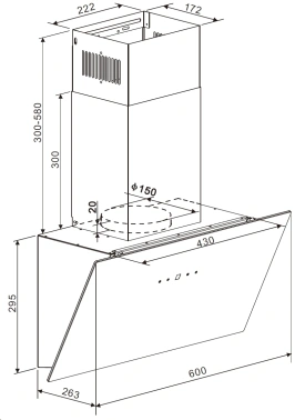 Вытяжка каминная Weissgauff Zibal 60 BLX