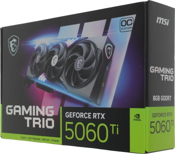 Видеокарта MSI PCI-E 5.0  RTX 5060 TI 8G GAMING TRIO OC