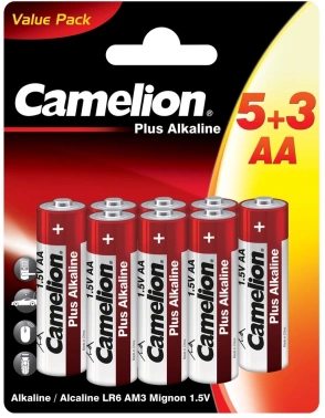 Батарея Camelion Plus Alkaline LR6-BP5+3