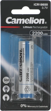 Аккумулятор Camelion ICR18650F-22BP1
