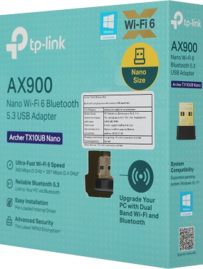 Сетевой адаптер Wi-Fi + Bluetooth TP-Link Archer TX10UB Nano