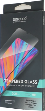 Защитное стекло для экрана BoraSCO прозрачный для Xiaomi Redmi 14C/A3 Pro/A4/A5/Poco C71/C75/M7 2.5D антиблик. 1шт. (75121)