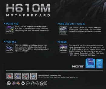 Материнская плата Biostar H610MHD D5