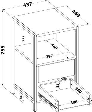 Тумба Сокол  КТ-400