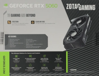 Видеокарта Zotac PCI-E 5.0  RTX 5060 TWIN EDGE
