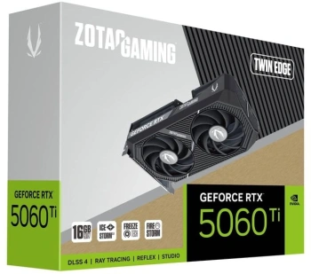 Видеокарта Zotac PCI-E 5.0  RTX 5060TI 16GB TWIN EDGE