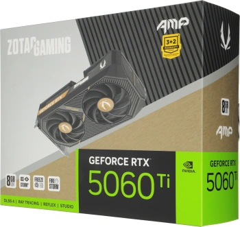 Видеокарта Zotac PCI-E 5.0  RTX 5060TI 8GB AMP