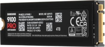 Накопитель SSD Samsung PCIe 5.0 x4 4TB MZ-VAP4T0CW 9100 Pro
