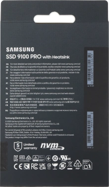 Накопитель SSD Samsung PCIe 5.0 x4 4TB MZ-VAP4T0CW 9100 Pro