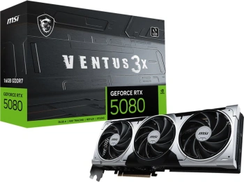 Видеокарта MSI PCI-E 5.0  RTX 5080 16G VENTUS 3X PLUS