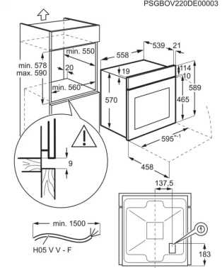 Духовой шкаф Электрический Electrolux EOD5H70BX