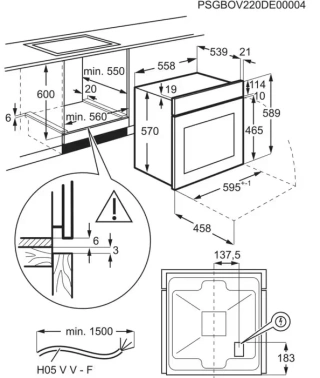 Духовой шкаф Электрический Electrolux EOD5H70BX