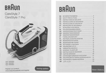Парогенератор Braun CareStyle 7 IS7262GY