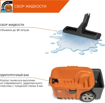 Строительный пылесос Daewoo DAVC 2000S