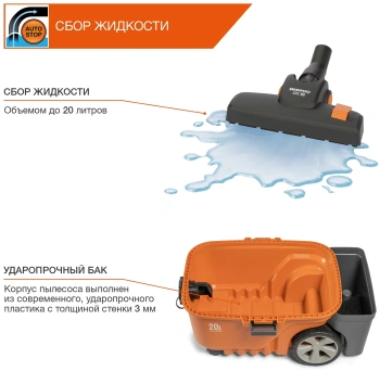 Строительный пылесос Daewoo DAVC 2000 Home