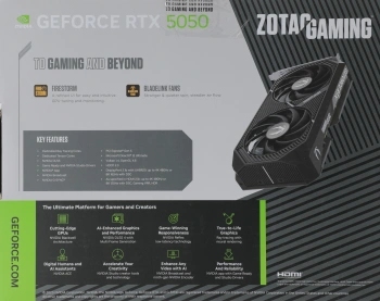 Видеокарта Zotac PCI-E 5.0  RTX 5050 TWIN EDGE