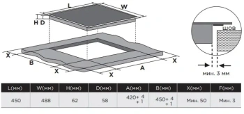 Индукционная варочная поверхность Midea MIH43103F