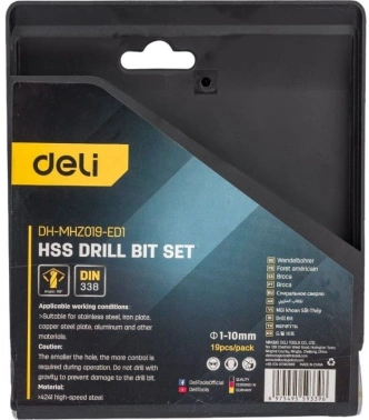 Набор сверл Deli DH-MHZ019-ED1