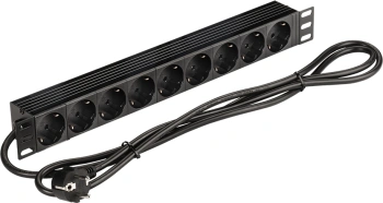 Блок распределения питания Lanmaster NM-PD16A-9XSH-2.0 гор.размещ. 9xSchuko базовые 16A Schuko 2м