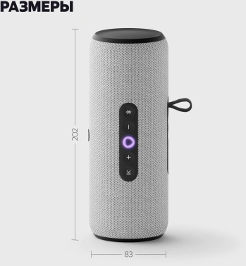 Умная колонка Yandex Стрит Алиса серый 30W 2.0 BT/Wi-Fi 10м 3300mAh (YNDX-00030GRY)