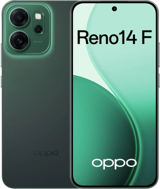 Смартфон Oppo Reno14 F 256Gb 8Gb зеленый моноблок 3G 4G 2Sim 6.57