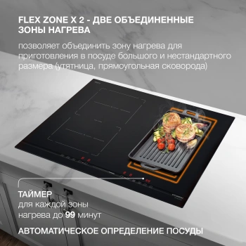 Индукционная варочная поверхность Hyundai HHI 6872 BG