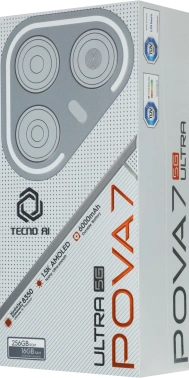 Смартфон Tecno Pova 7 Ultra 5G 256Gb 8Gb черный моноблок 3G 4G 2Sim 6.67