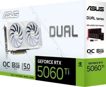 Видеокарта Asus PCI-E 5.0  DUAL-RTX5060TI-O8G-WHITE