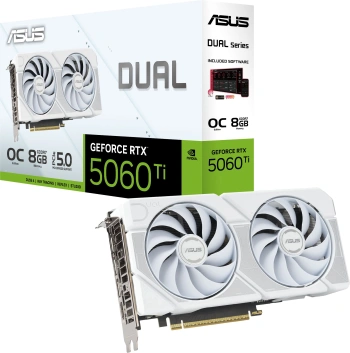 Видеокарта Asus PCI-E 5.0  DUAL-RTX5060TI-O8G-WHITE