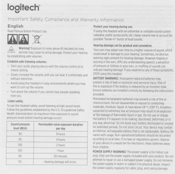 Наушники с микрофоном Logitech H390