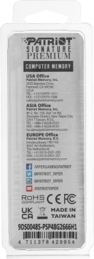 Память DDR4 8GB 2666MHz Patriot  PSP48G2666H1