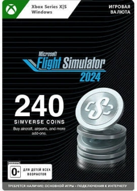 Код активации пополнение игровой валюты Microsoft Flight Simulator 2024 240 Simverse Coins RU Xbox/ПК