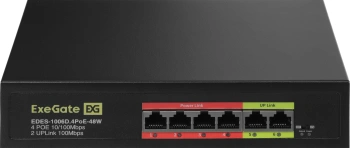 Коммутатор Exegate  EDES-1006D.4PoE-48W