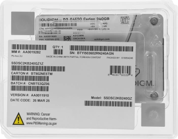 Накопитель SSD Intel S SATA-III 240GB SSDSC2KB240GZ1Z