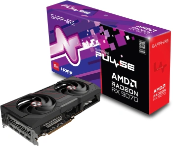 Видеокарта Sapphire PCI-E 5.0 11349-03-20G  PULSE AMD RADEON RX 9070 GAMING 16GB DUAL