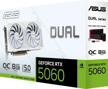 Видеокарта Asus PCI-E 5.0  DUAL-RTX5060-O8G-WHITE