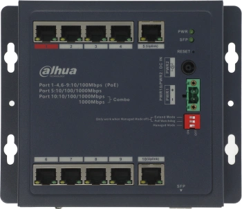 Коммутатор Dahua  DH-CHS4110-8ET-90-F