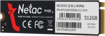 Накопитель SSD Netac PCIe 3.0 x4 512GB NT01NV3000Q-512-E4X