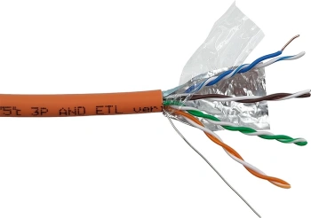 Кабель информационный Lanmaster LAN-5EFTP-HFLT-OR кат.5E FTP 4 пары 24AWG LSZH внутренний 305м оранжевый