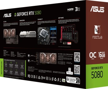 Видеокарта Asus PCI-E 5.0  RTX5080-O16G-NOCTUA