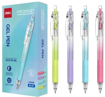 Ручка гелев. Deli EG057N-BL