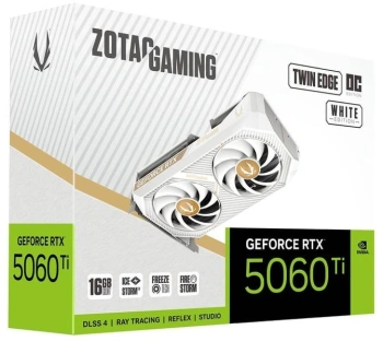 Видеокарта Zotac PCI-E 5.0  RTX 5060TI 16GB TWIN EDGE OC WHITE ED