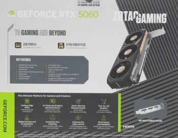 Видеокарта Zotac PCI-E 5.0  RTX 5060 LP 8GB